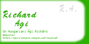 richard agi business card